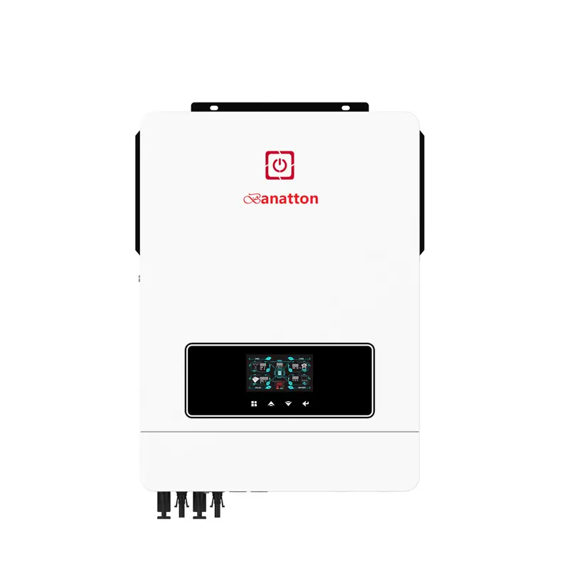 banatton 4.2kw 6.2kw 10.2kw 24v 48v pure sine wave grid hybrid mppt solar inverter solar controller with single output type