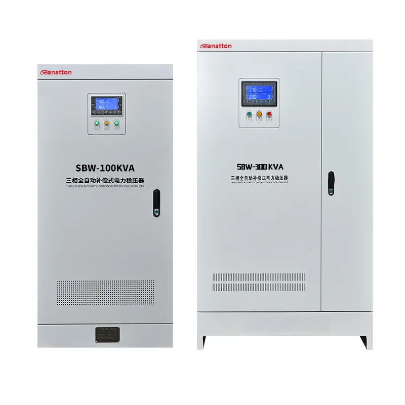 banatton 3 phase 220v 380v 440v avr 300kva 200kva 120kva 100kva automatic voltage regulator 100 kva sbw industrial stabilizer