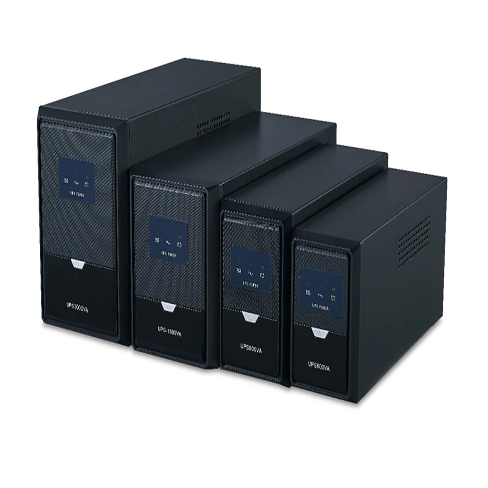 Comparison chart of four UPS power capacities from 600VA to 3000VA, showing physical size differences and relative power output for choosing the right battery backup for your needs.